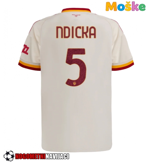 Moške Nogometnih dresov AS Roma Evan Ndicka #5 Gostujoči 2026-27 Kratki rokavi Moške Nogometnih dresov AS Roma Evan Ndicka #5 Gostujoči 2026-27 Kratki rokavi